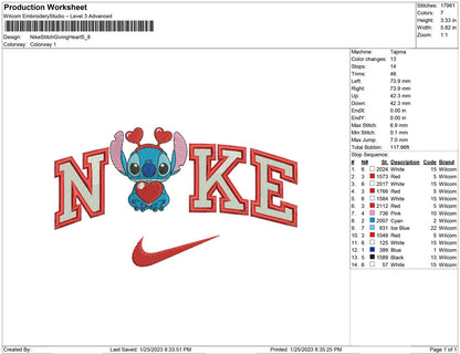 Nike Stitch Giving Heart