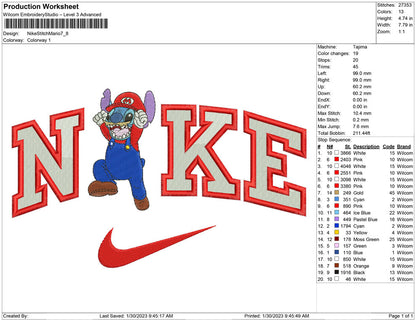 Nike Stitch Mario