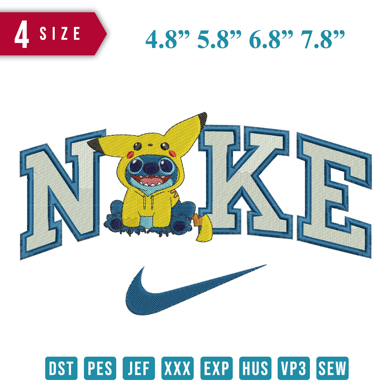Nike Stitch pokemon Changed Face