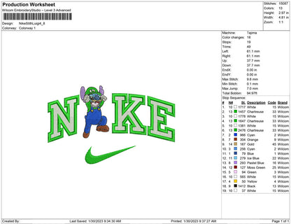 Nike Stitch Luigi