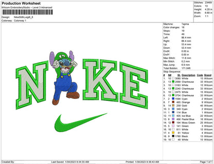 Nike Stitch Luigi