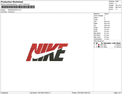 Nike split Swoosh