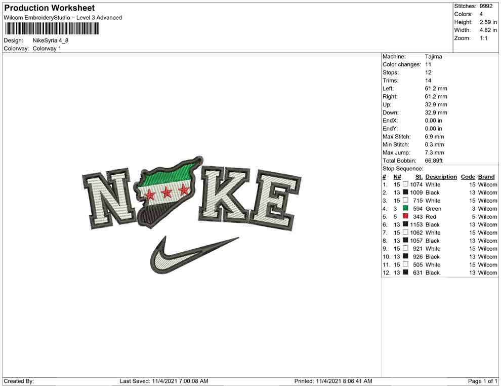 Nike Syrien Karte