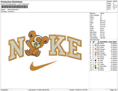 Nike teddiursa