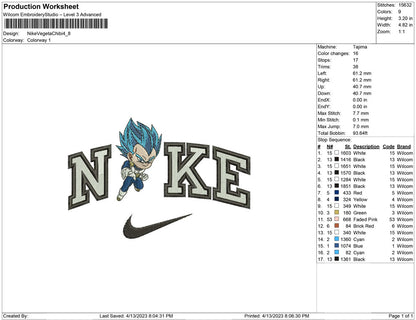 Nike Vegeta Chibi