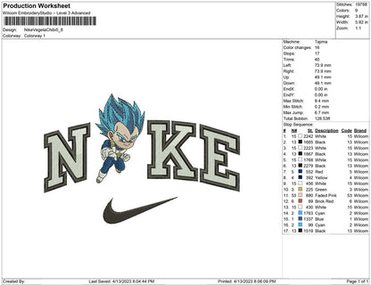 Nike Vegeta Chibi