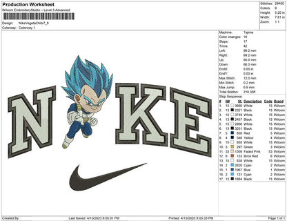 Nike Vegeta Chibi