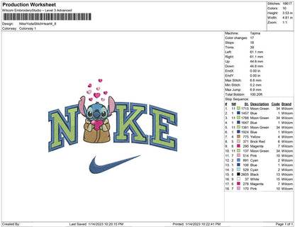 Nike Baby Yoda Stitch Heart