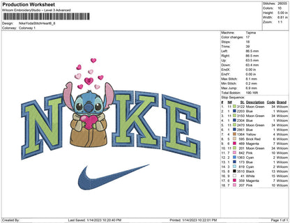 Nike Baby Yoda Stitch Heart