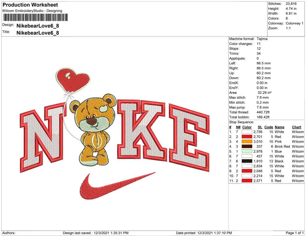 Nike Bear Love