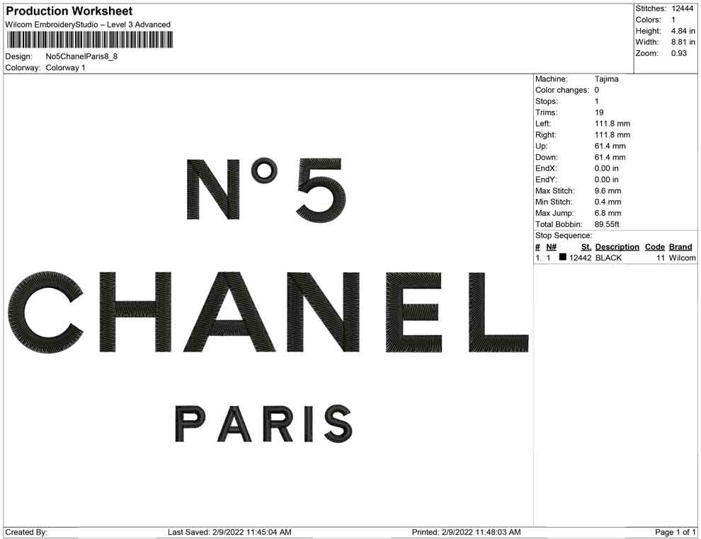 No 5 Chanel Paris