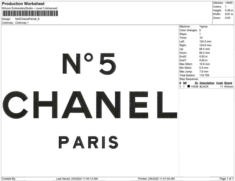 No 5 Chanel Paris