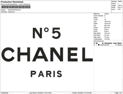 No 5 Chanel Paris