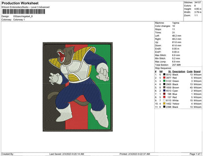 Oozaru Vegeta afghan