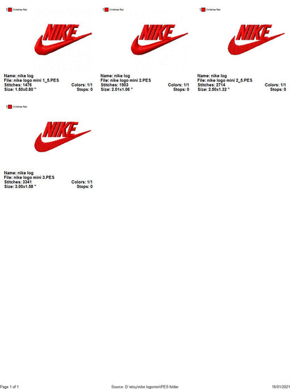 Nike mini Embroidery