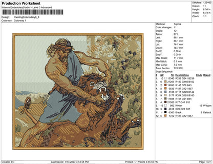 Painting Embroidery Poster