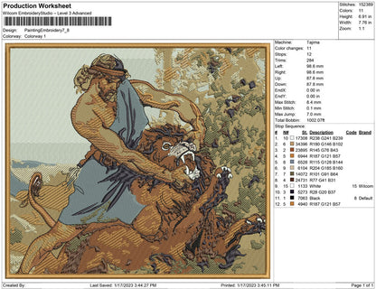 Painting Embroidery Poster