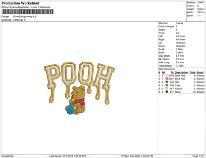 Pooh Eating Honey
