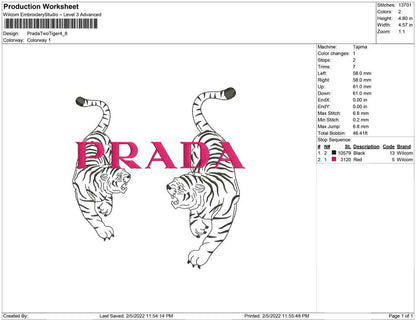 Prada Two Tigers