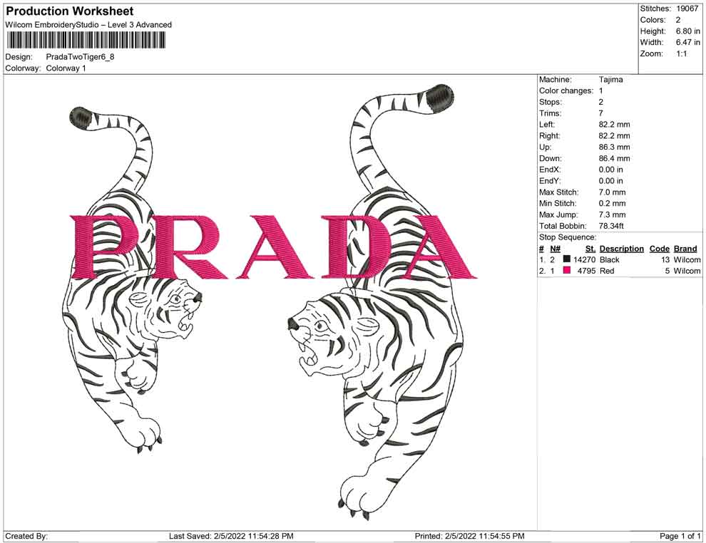 Prada tiger clearance