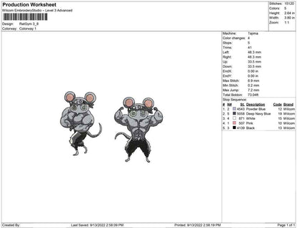 Rat Gym bodybuilding
