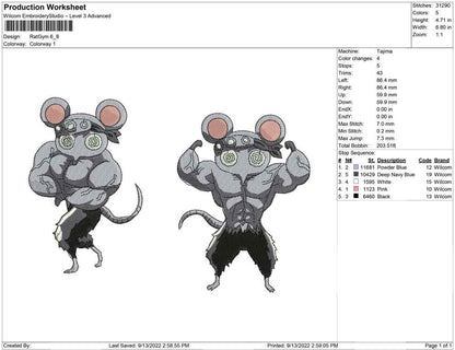 Rat Gym bodybuilding