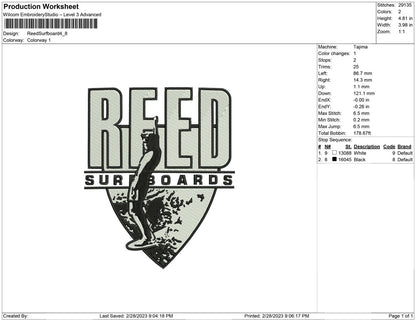 Reed Surf Board