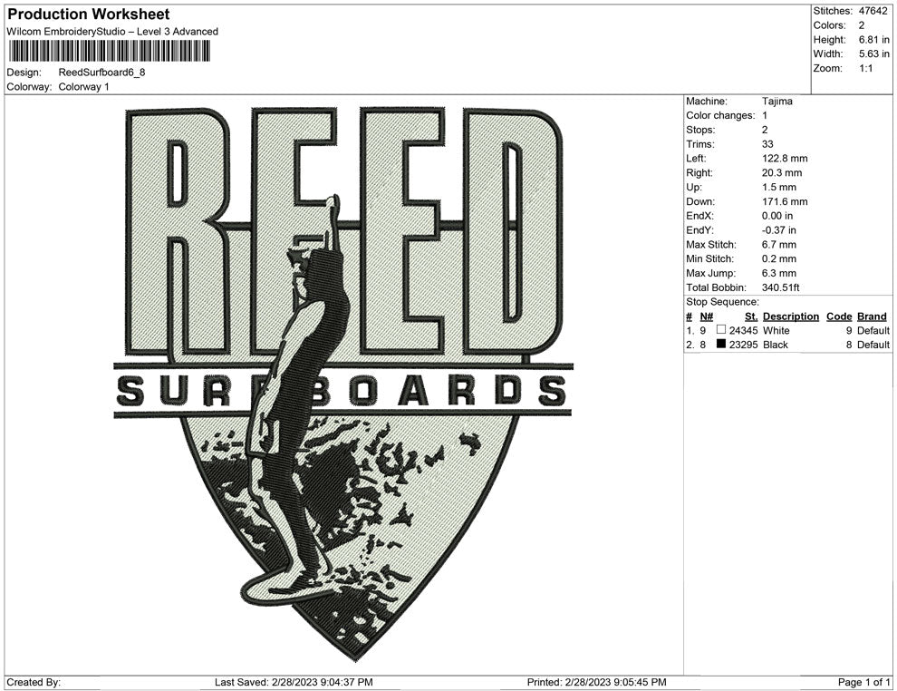 Reed Surf Board