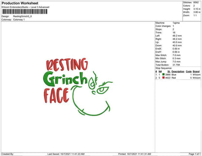 Resting Grinch face