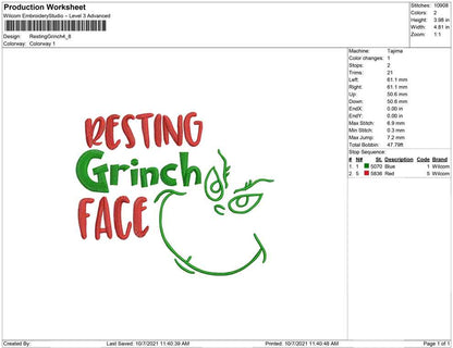 Resting Grinch face
