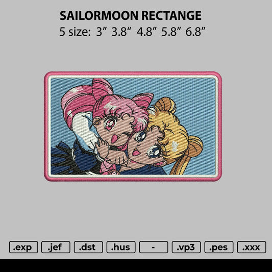 Sailormoon Rechteck Stickdatei Größe 5