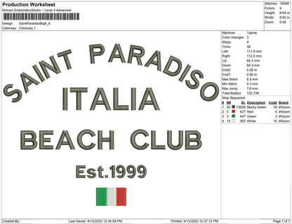 Saint Paradiso Italy Big Size