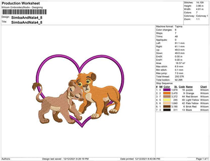 Simba and Nala love