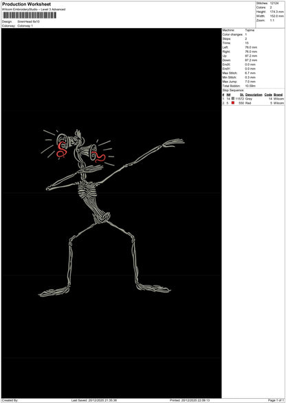 siren head embroidery file