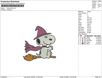Snoopy-Hexe