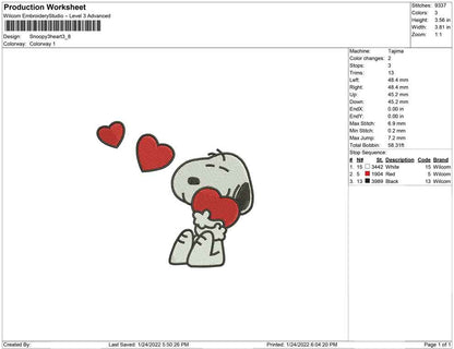 Snoopy 3 heart