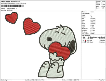Snoopy 3 heart