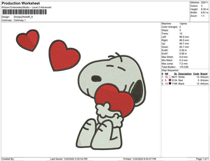 Snoopy 3 heart