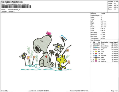 Snoopy and butterfly