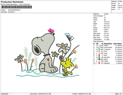 Snoopy and butterfly