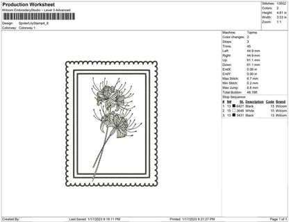 Spider Lily Stamp