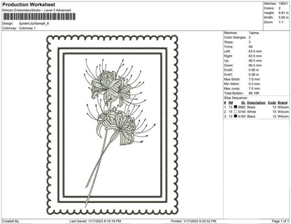Spider Lily Stamp