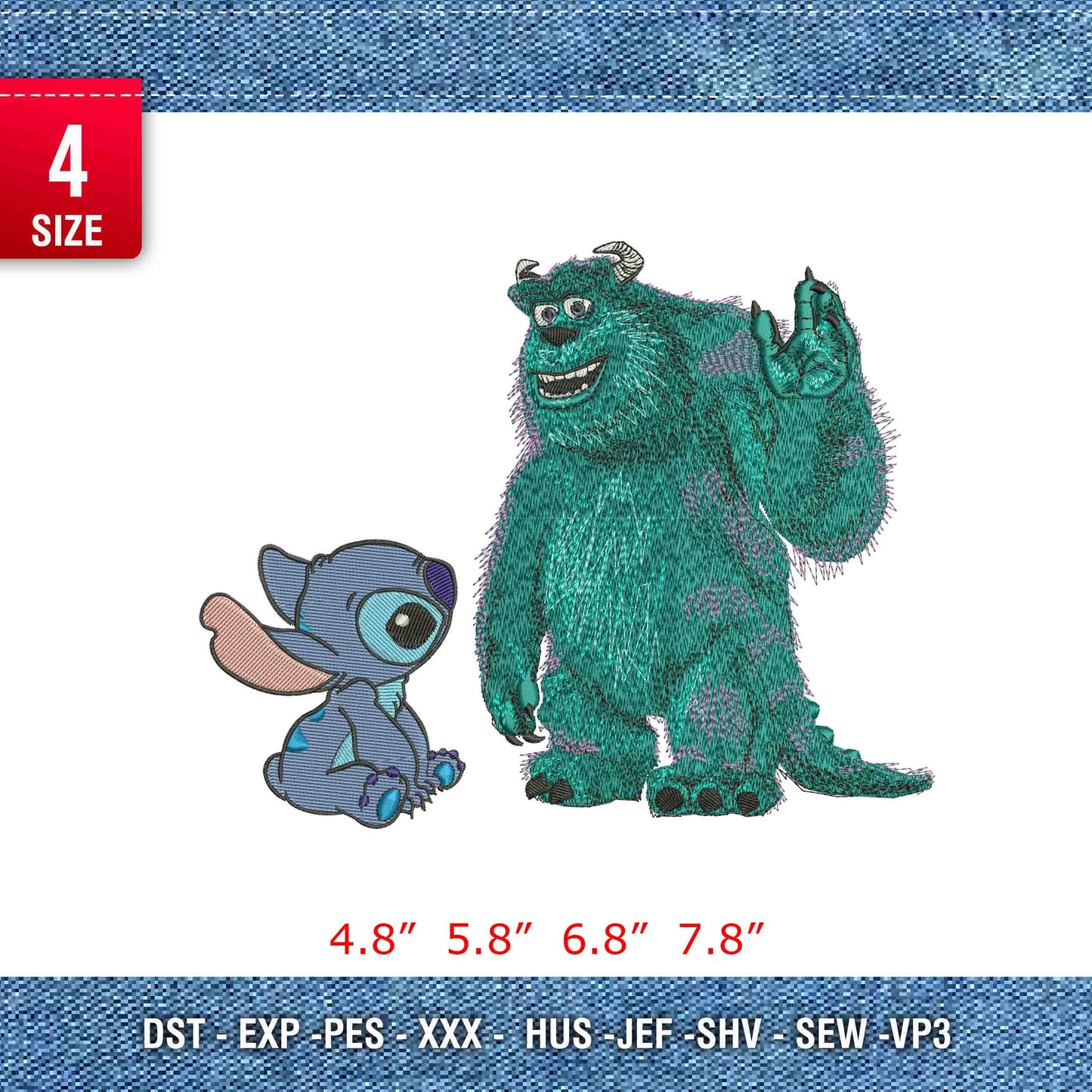 Stitch and Sulley