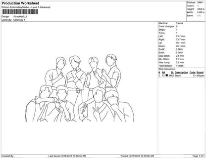 Straykids line art