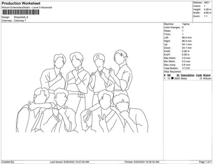 Straykids line art