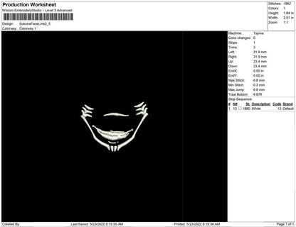 Sukuna Face Line art