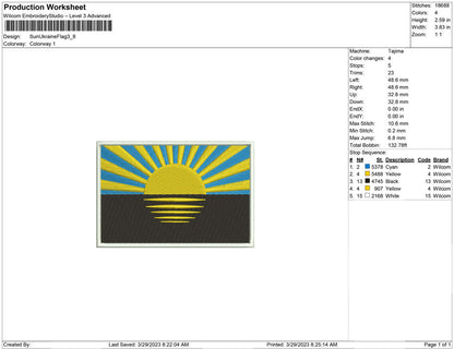 Sun Ukraine Flag