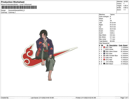 Swoosh itachi Shit