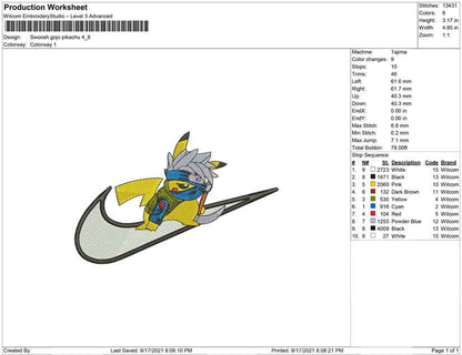 Swoosh Gojo Pikachu