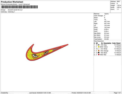 Swoosh Naruto Fire